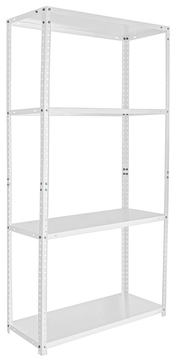 Schraubregal weiß B/H/T: ca. 75x150x30 cm