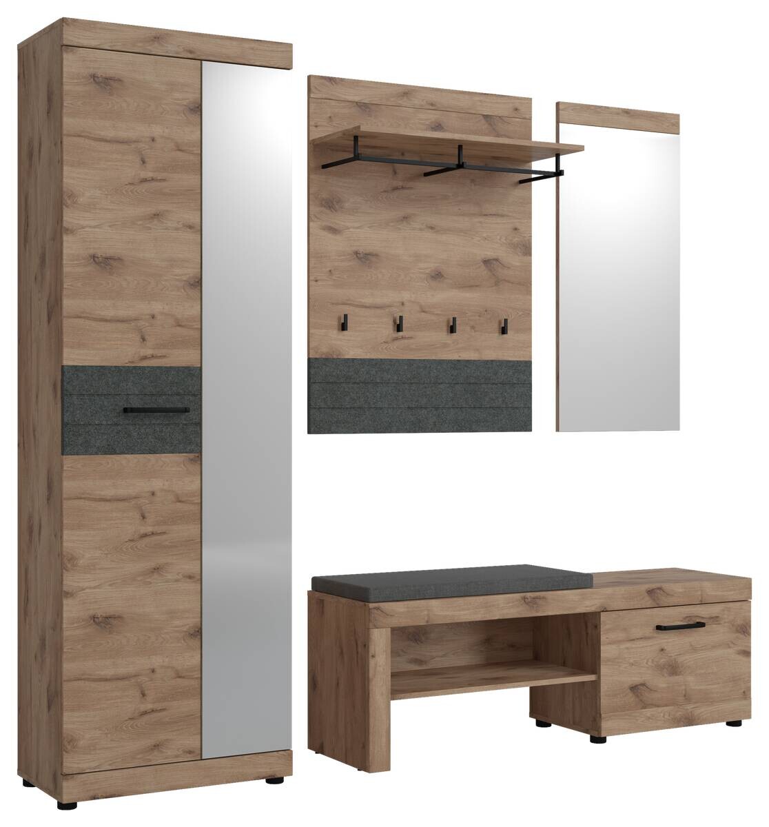 Garderobenpaneel Roxy Eiche Viking Nachbildung B/H/T: ca. 80x107x31 cm