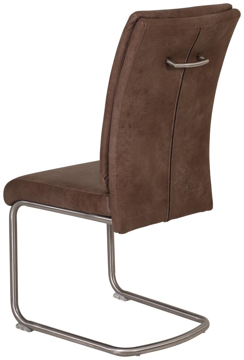 Schwingstuhl Paula 4er Set braun Schlamm Microfaser B/H/T: ca. 45x102x65 cm