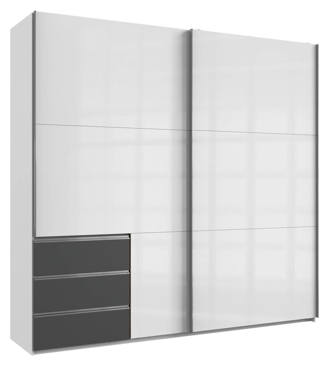 Schwebetürenschrank Level weiß B/H/T: ca. 250x236x65 cm