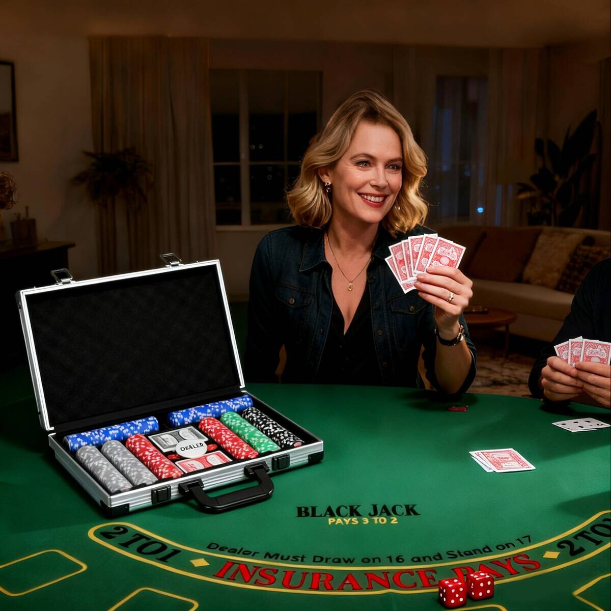 SPORTNOW Pokerset B/H/L: ca. 28x8x39,5 cm