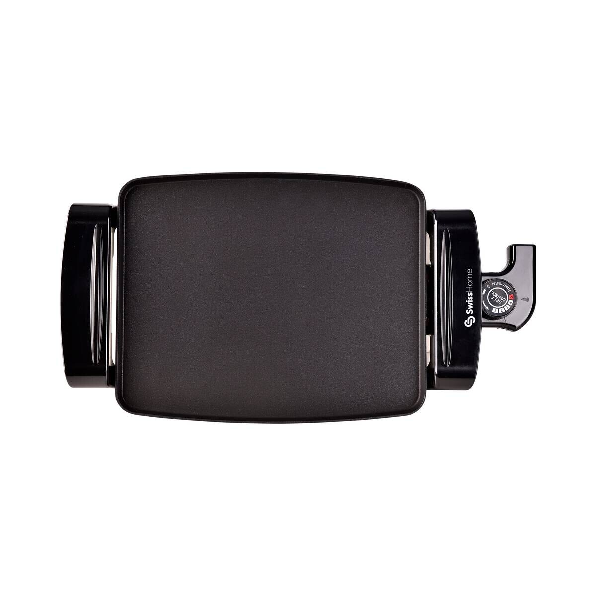 SWISS HOME Grillplatte schwarz Aluminium B/H/L: ca. 10,2x22,8x38,6 cm