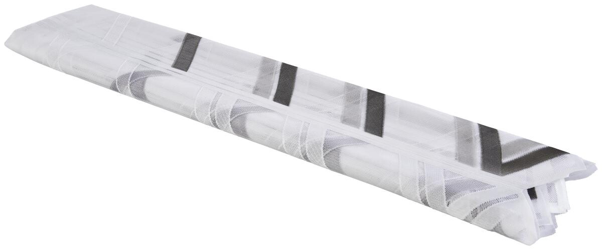 Scheibengardinen-Meterware weiß schwarz 100% Polyester H: ca. 90 cm