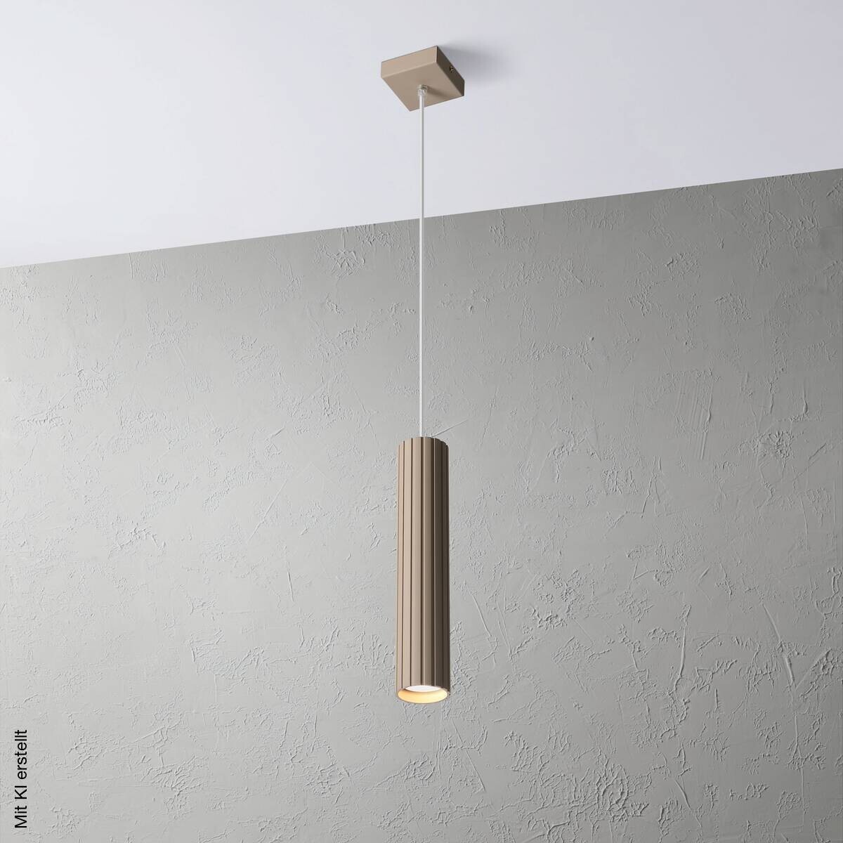 Lamkur Strahler Prisma beige Stahl B/H/L: ca. 6,5x118x6,5 cm 1 Brennstellen