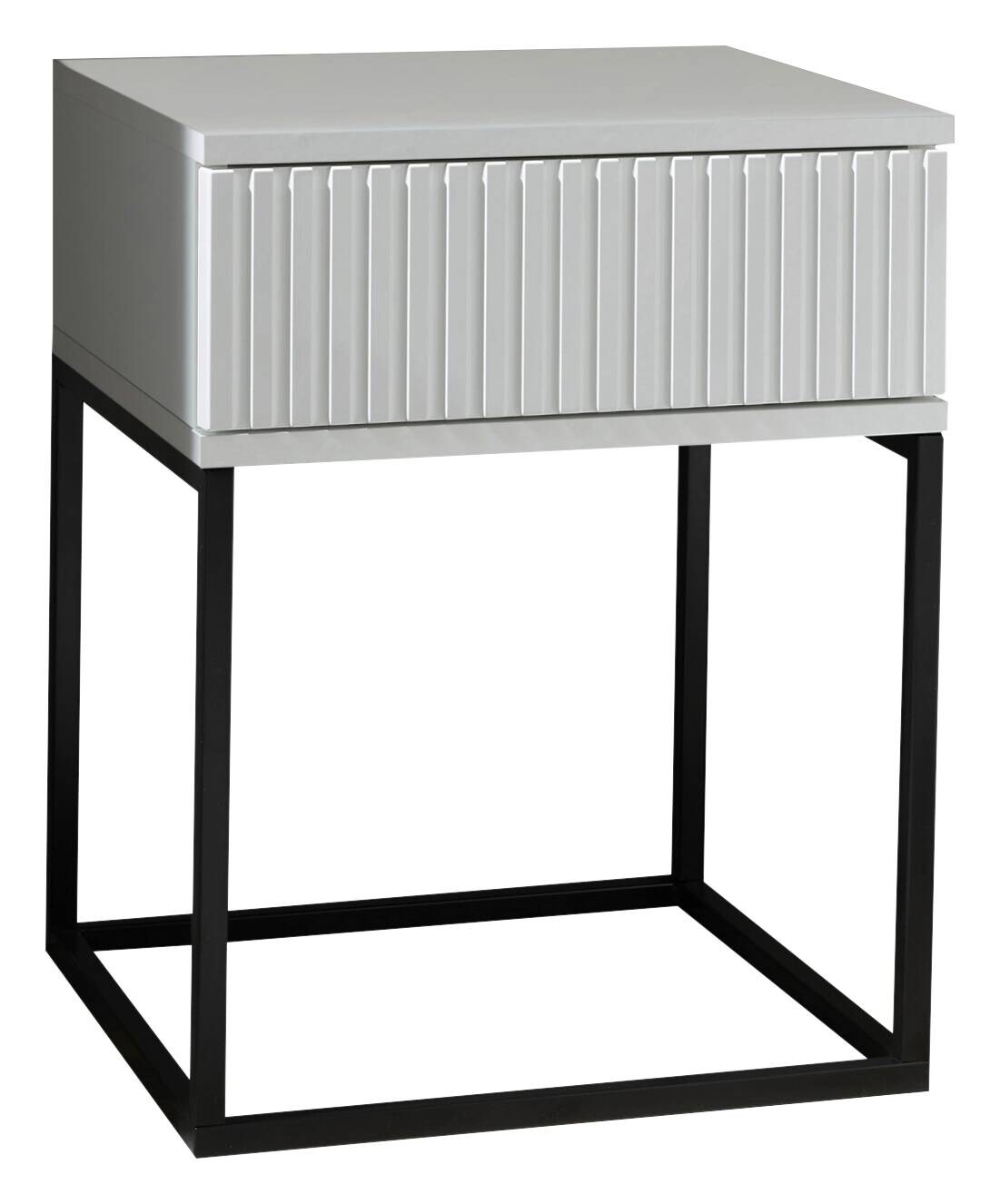 Nachtkonsole Marle weiß B/H/T: ca. 40x52x39 cm