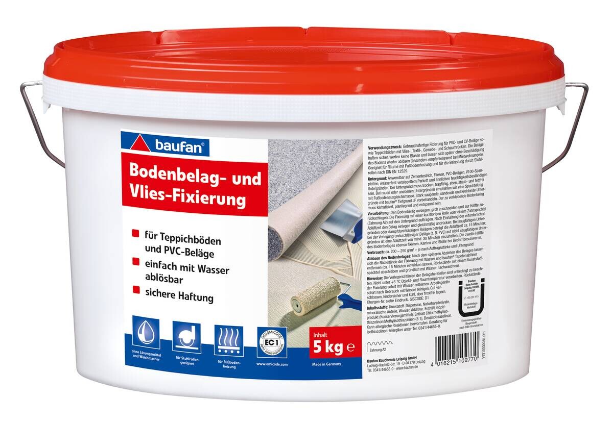 Baufan Fixierung reicht für ca. 20qm Multi