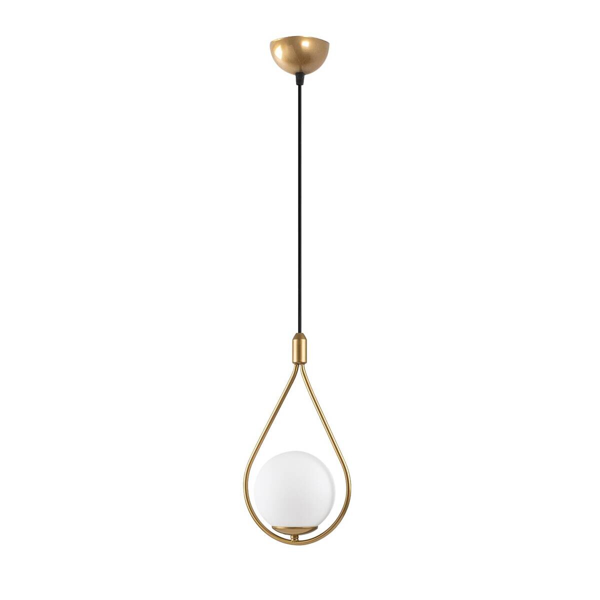 Opviq Pendelleuchte Mudon gold Glas B/H/T/L/D: ca. 15x136x15x15x15 cm E27 1 Brennstellen