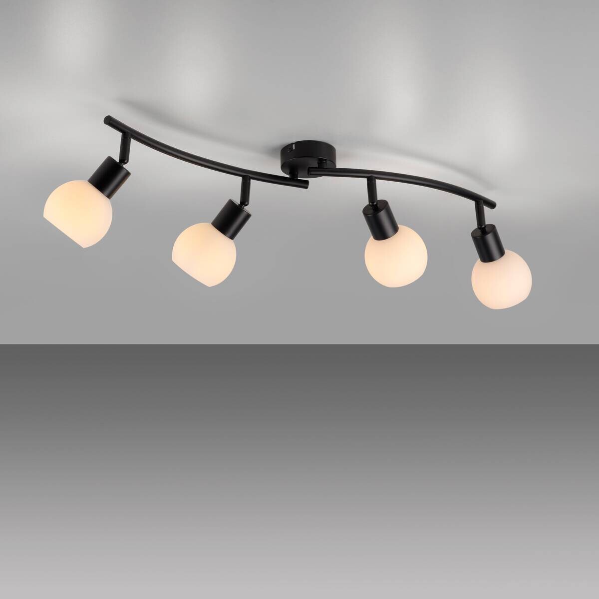 Just Light Spot 4flg. schwarz B/H/L: ca. 27x22x85 cm E14 4 Brennstellen
