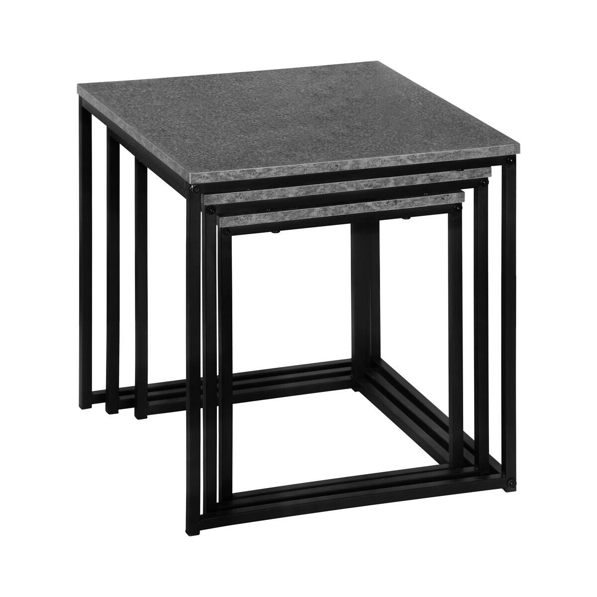 Beistelltisch grau Holz B/H/L: ca. 40x42x40 cm