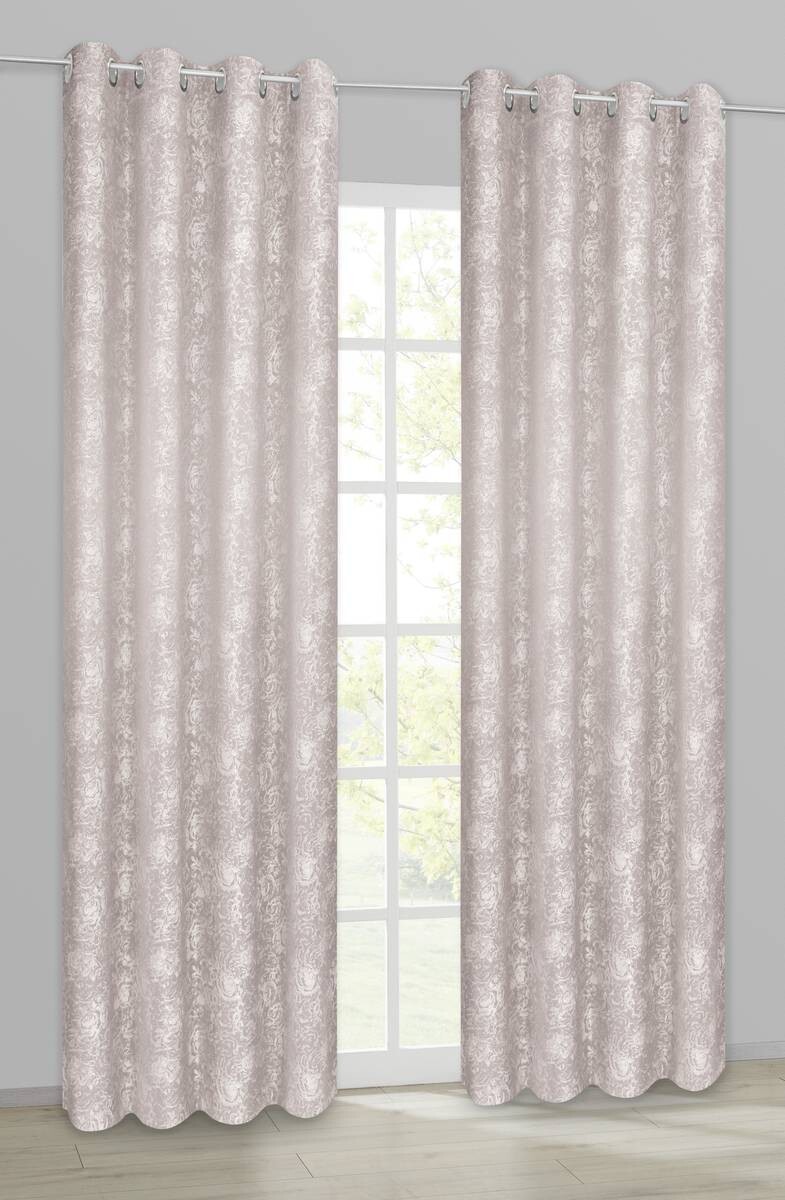 POCOline Ösenvorhang Roses rosé B/H: ca. 140x245 cm