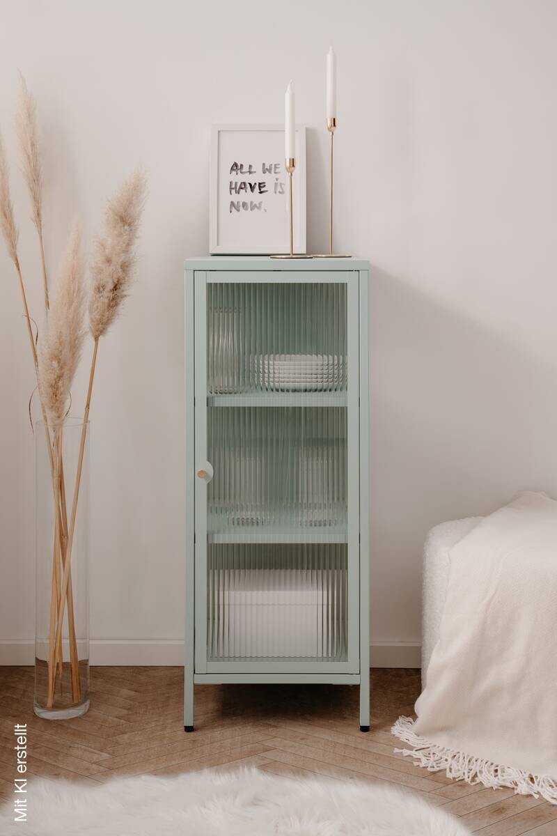 Vitrine Milton mint B/H/T: ca. 40x102x40 cm
