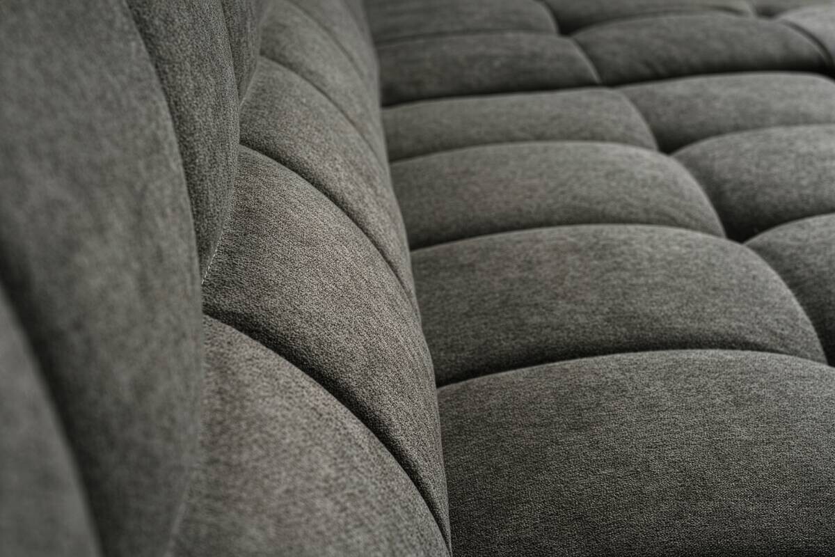 Ecksofa mit Bettfunktion dunkelgrau Flachgewebe B/H/T: ca. 267x93x163 cm