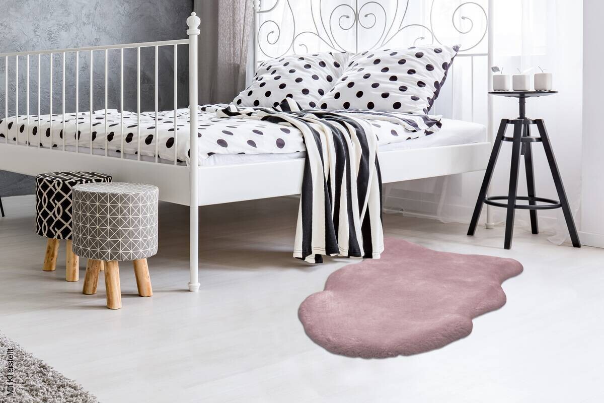 Arte Espina Hochflorteppich Rabbit Sheepskin 225 lila B/H/L: ca. 60x3,5x90 cm
