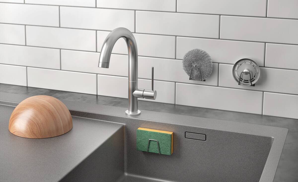 Metaltex Haushaltshelfer schwarz Stahl B/H/L: ca. 8,5x17x3,3 cm