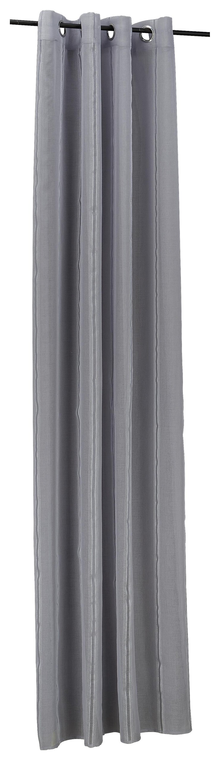 Ösenvorhang Lucy silber 100% Polyester B/L: ca. 140x245 cm