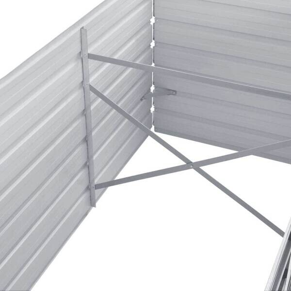 Hochbeet grau Stahl B/H/L: ca. 80x77x240 cm