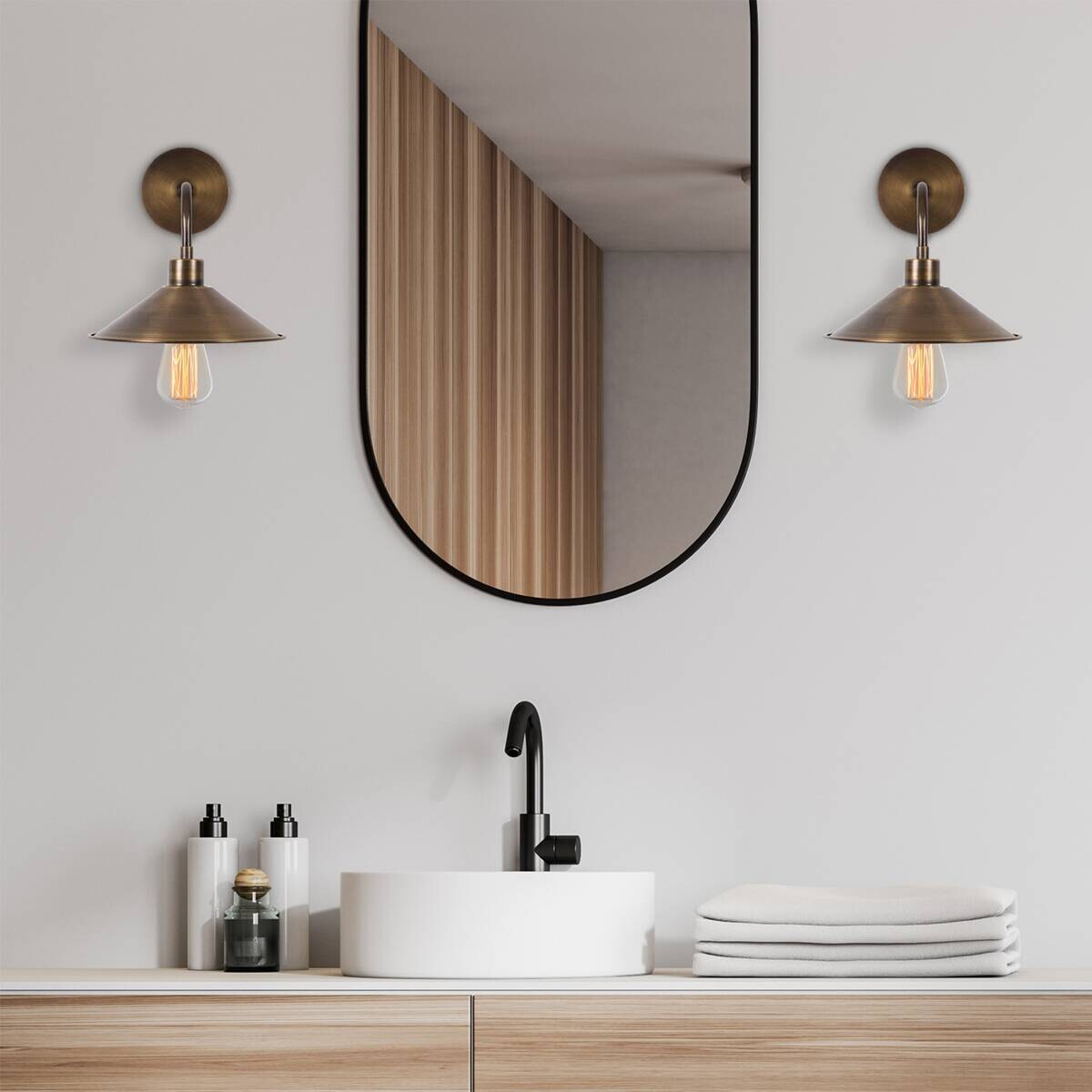 Opviq Wandleuchte Berceste bronze Eisen B/H/T/L/D: ca. 24x20x24x24x24 cm E27 1 Brennstellen