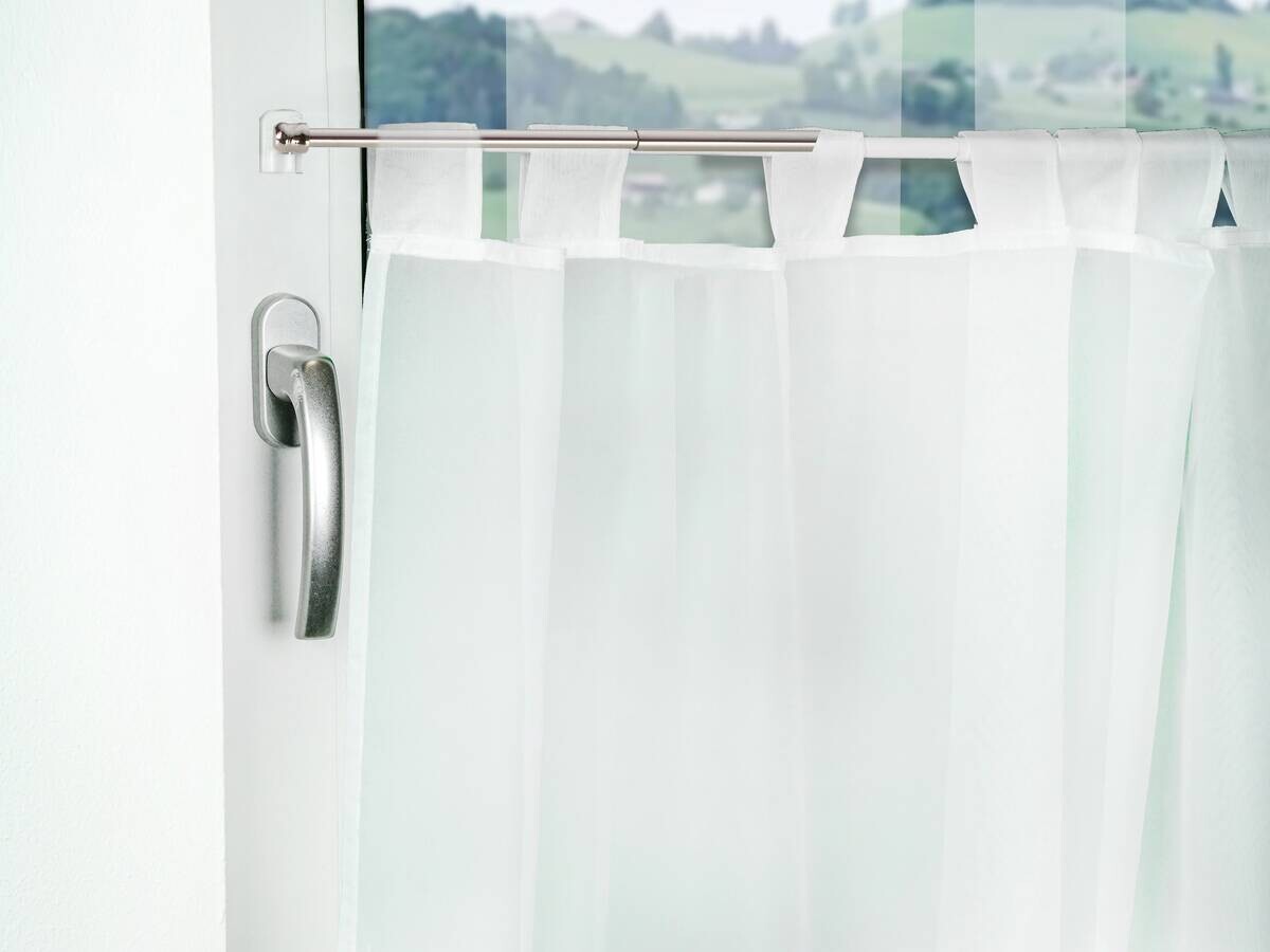 ondeco Vitragenstange value nickel Metall ausziehbar von ca. 80 bis 150 cm 1.0 Läufe