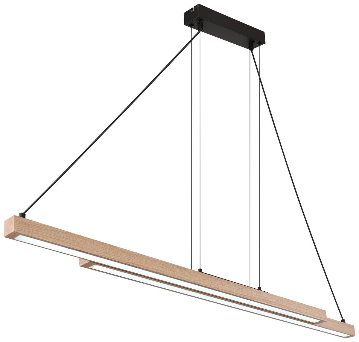 GLOBO Pendelleuchte mattschwarz MDF Metall Kunststoff B/H/T: ca. 7x120x171 cm 1 Brennstellen