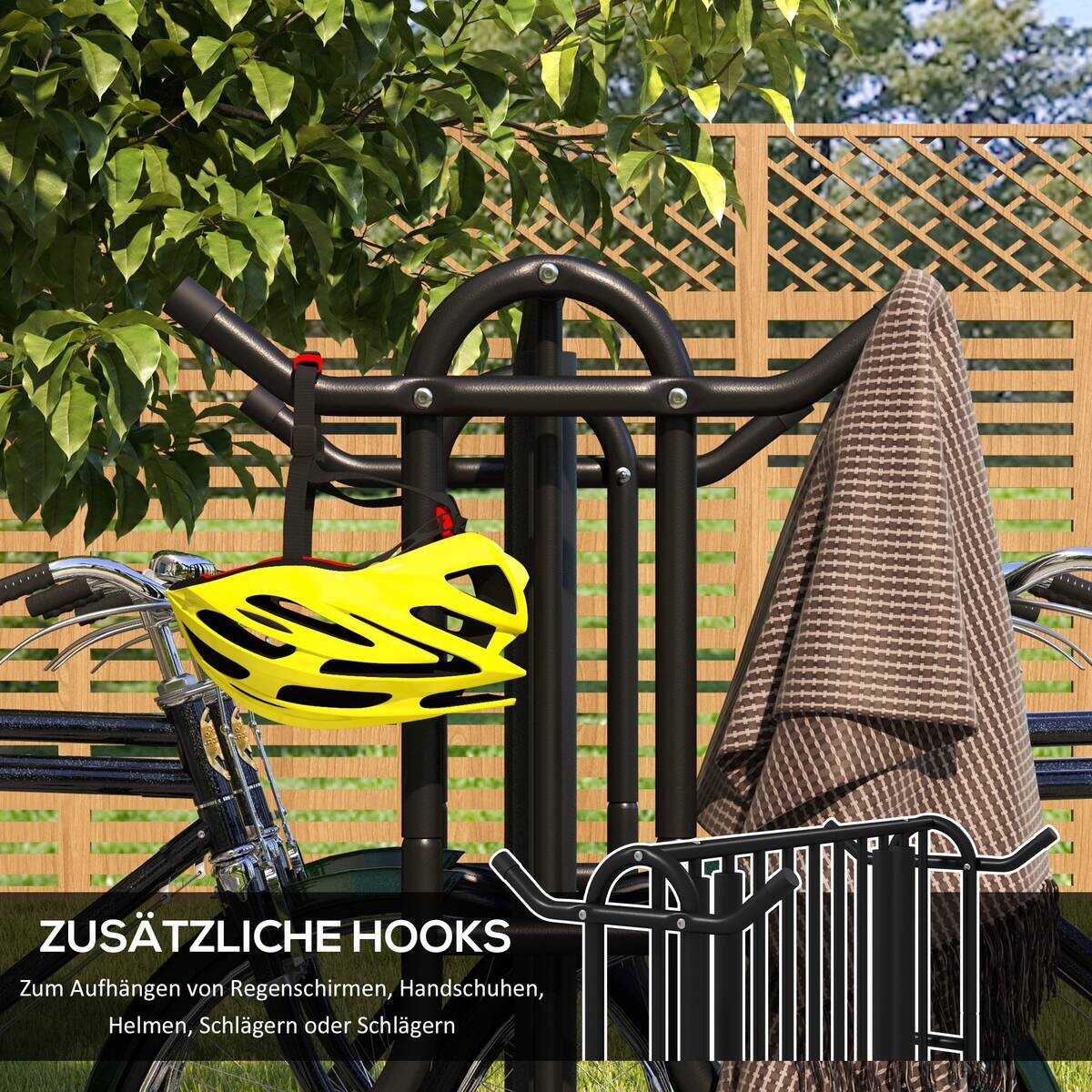 DURHAND Fahrrad-Zubehör schwarz schwarz B/H/L: ca. 80x90x80 cm