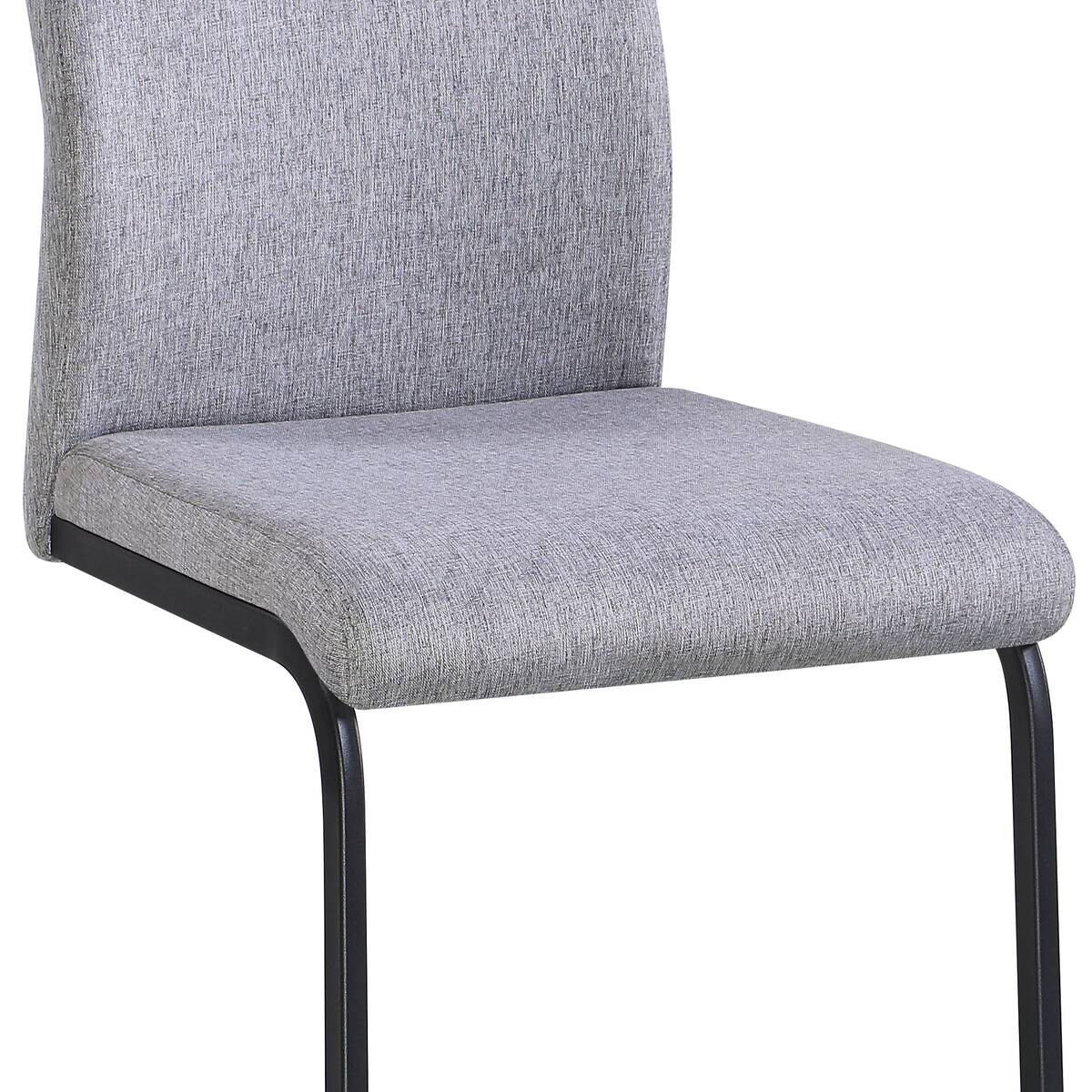 Schwingstuhl Dina grau schwarz Microfaser Metall