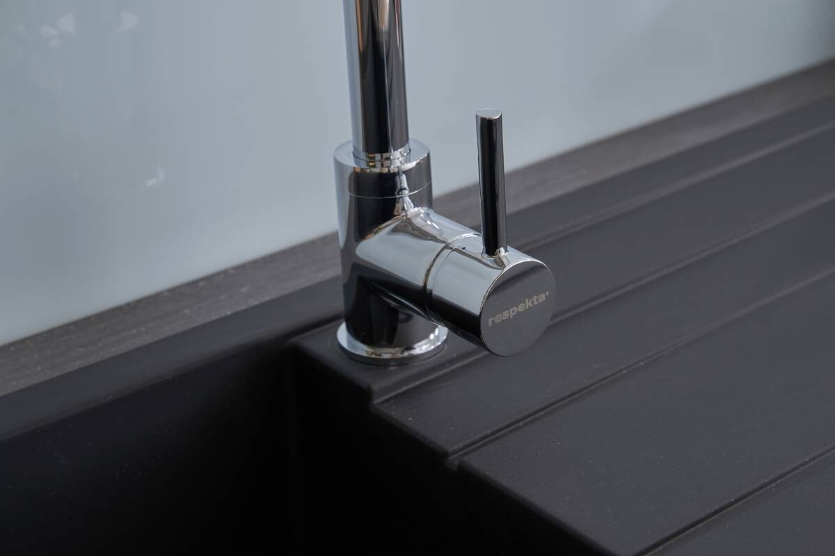 Respekta Einbauspüle Houston 80 x 50 S schwarz Mineralite B/H/T: ca. 80x21x50 cm