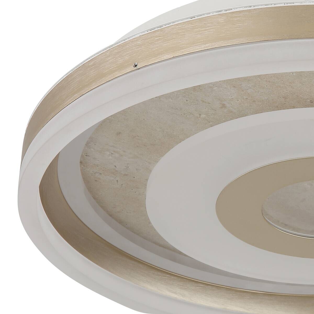 GLOBO LED-Deckenleuchte champagner Opal Metall Acryl H/D: ca. 7,5x40 cm 1 Brennstellen