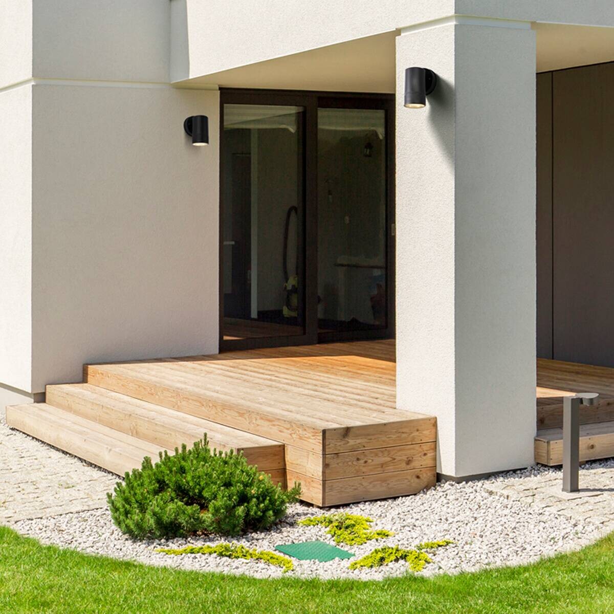 Searchlight Außenleuchte Coastal schwarz Stahl Polypropylen B/H/T: ca. 8x12x9 cm GU10 1 Brennstellen