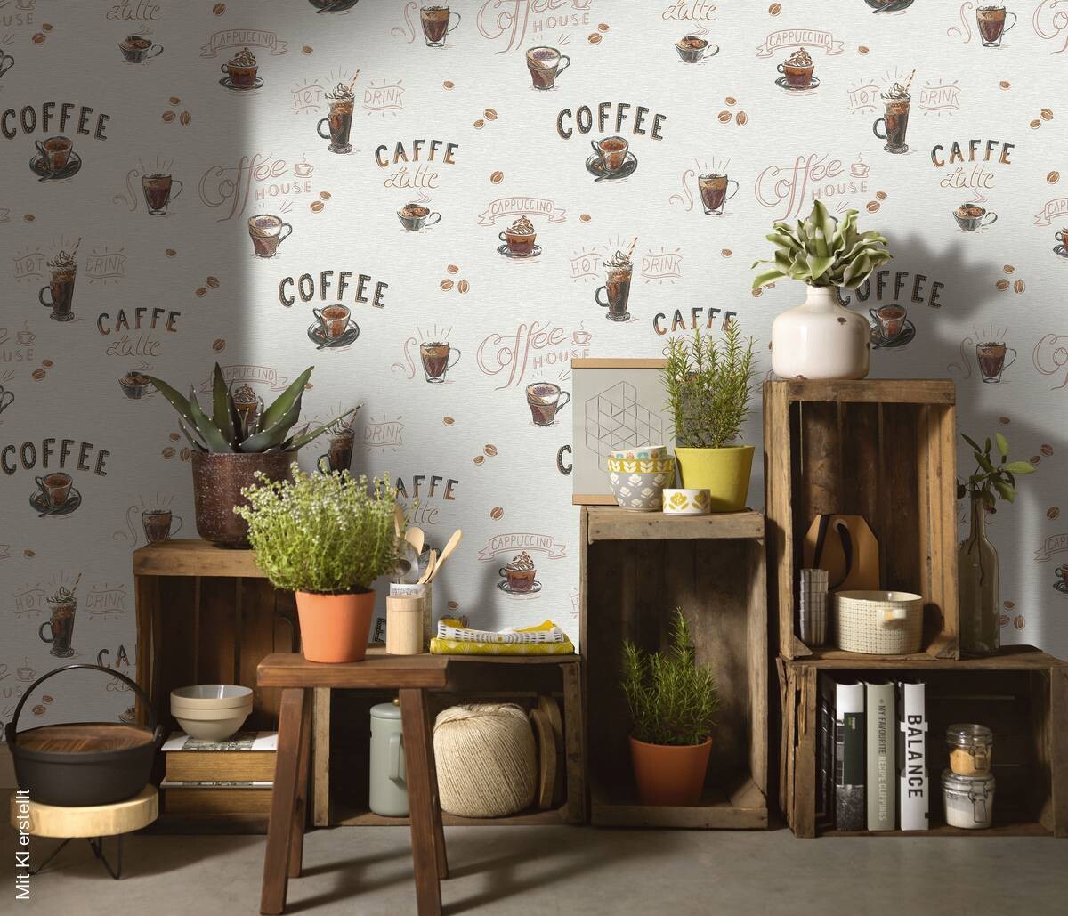 Erismann Vliestapete Coffee creme B/L: ca. 53x1005 cm
