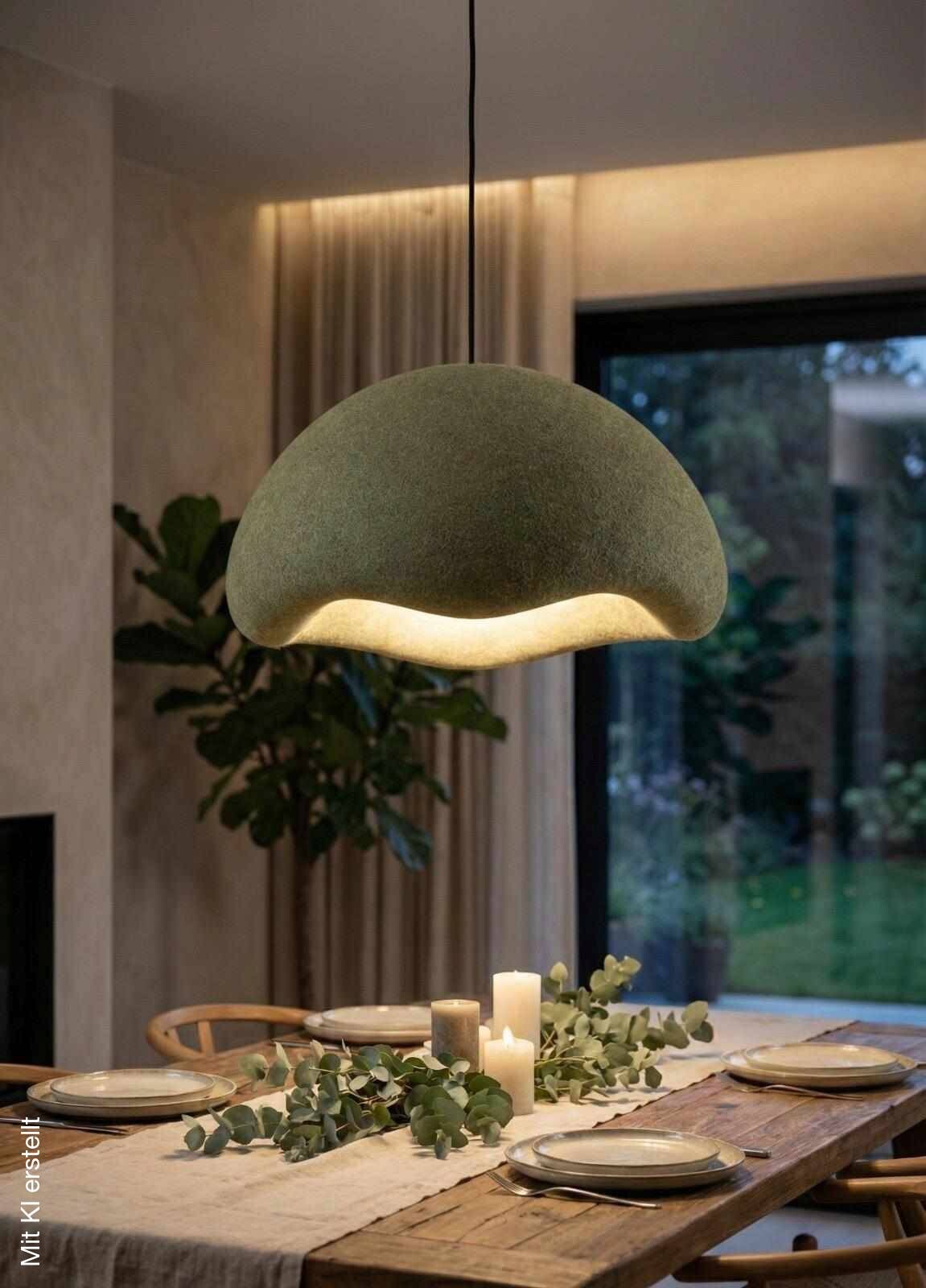 Pendelleuchte khaki Kunststoff B/H/L/D: ca. 29x120x29x29 cm E27 3 Brennstellen