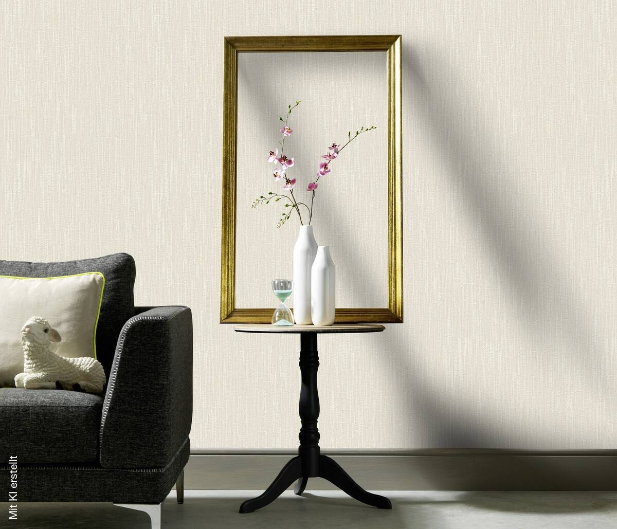 Vliestapete Textiloptik beige B/L: ca. 53x1005 cm