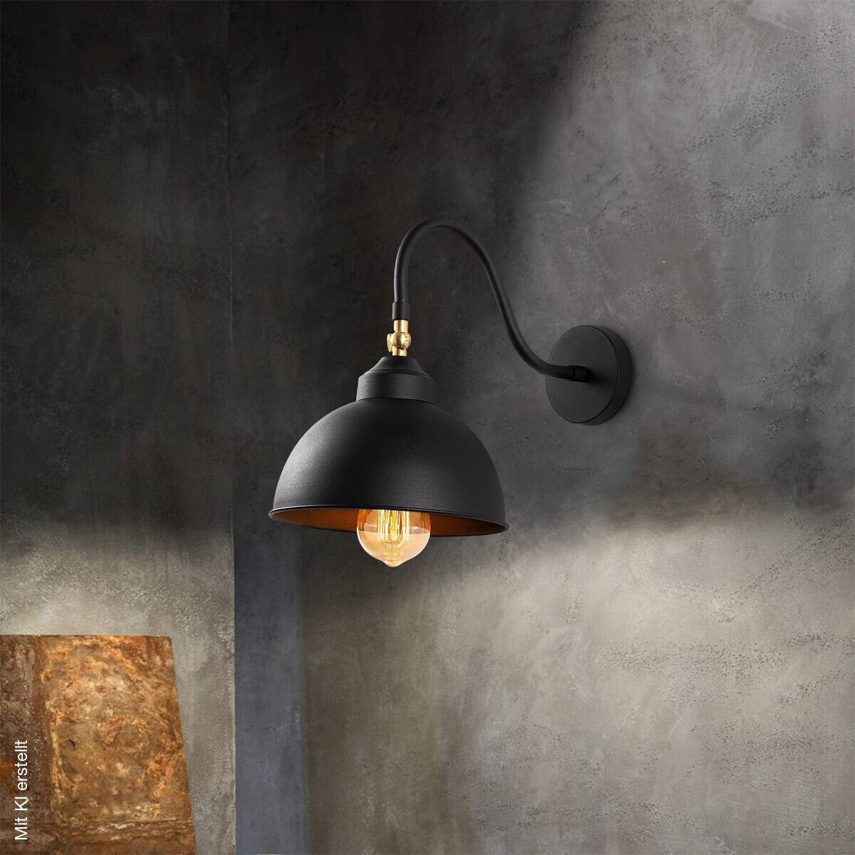 Opviq Wandleuchte Saglam-3742 schwarz B/H/T/L: ca. 32x28x32x21 cm E27 1 Brennstellen