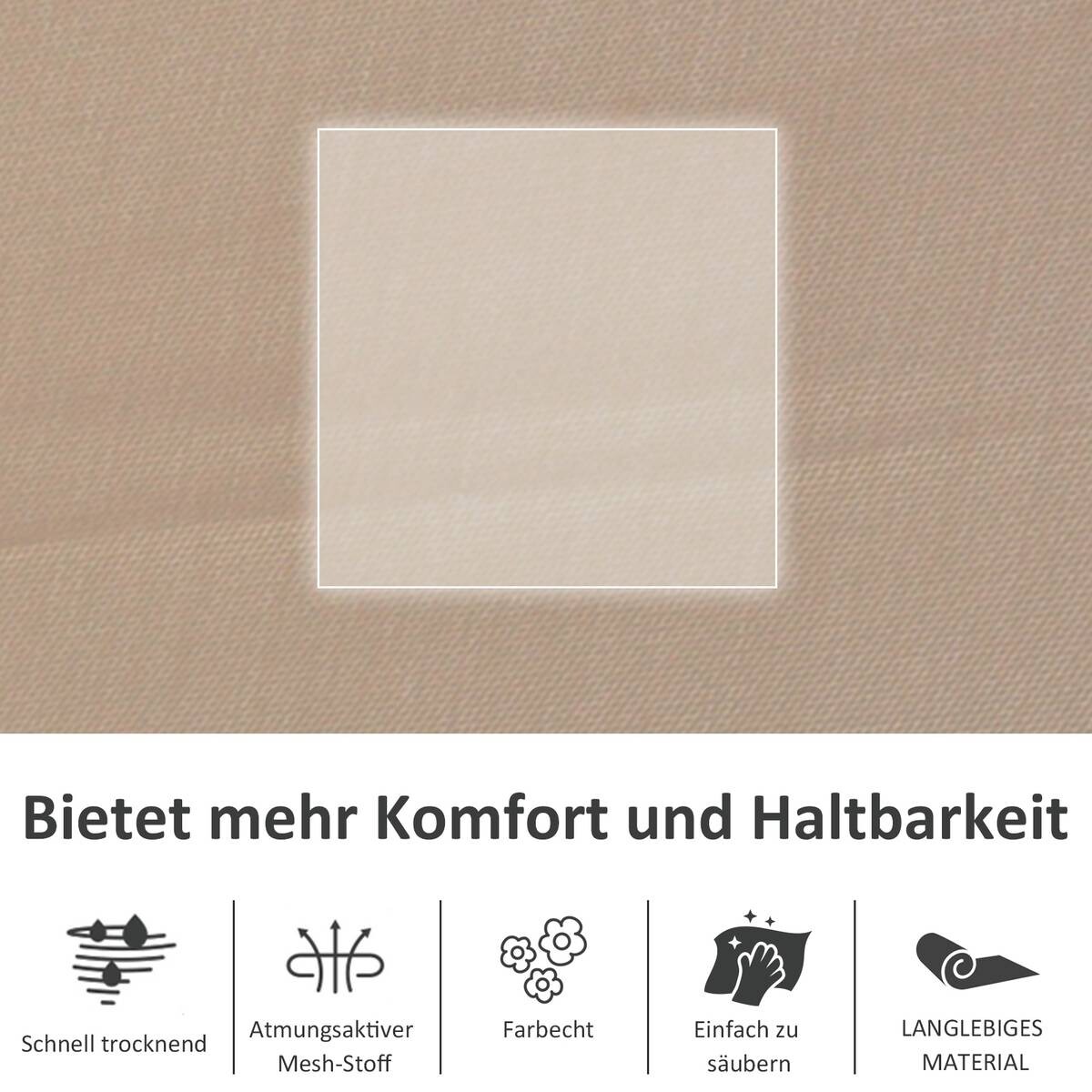 Outsunny Schaukelstuhl braun Metall B/H/L: ca. 62x88x150 cm