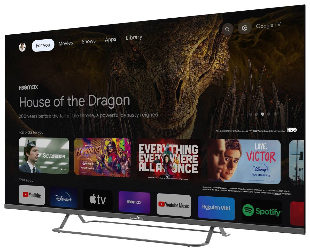 Smart-Tech QLED-Fernseher 50QG02V B/H: ca. 111x71 cm