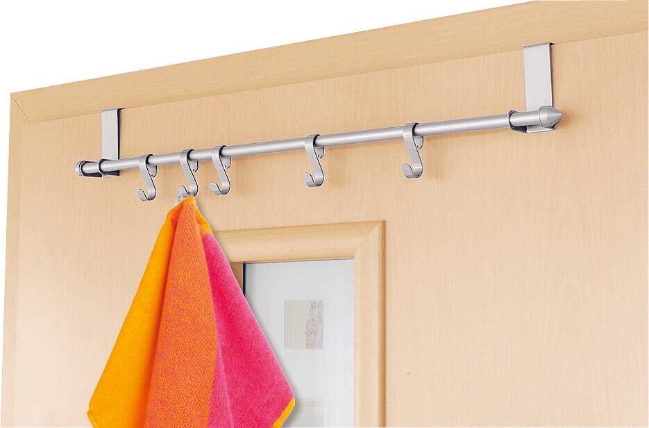 Axentia Türgarderobe silber Metall B/H/L: ca. 62,5x4x10 cm