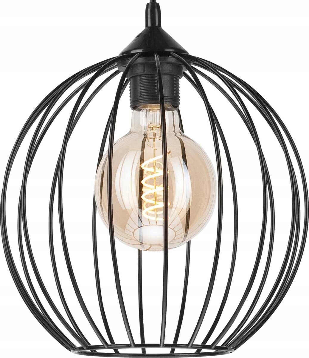 Lamkur Pendelleuchte Zoya schwarz Stahl H/L: ca. 86x24 cm E27 1 Brennstellen