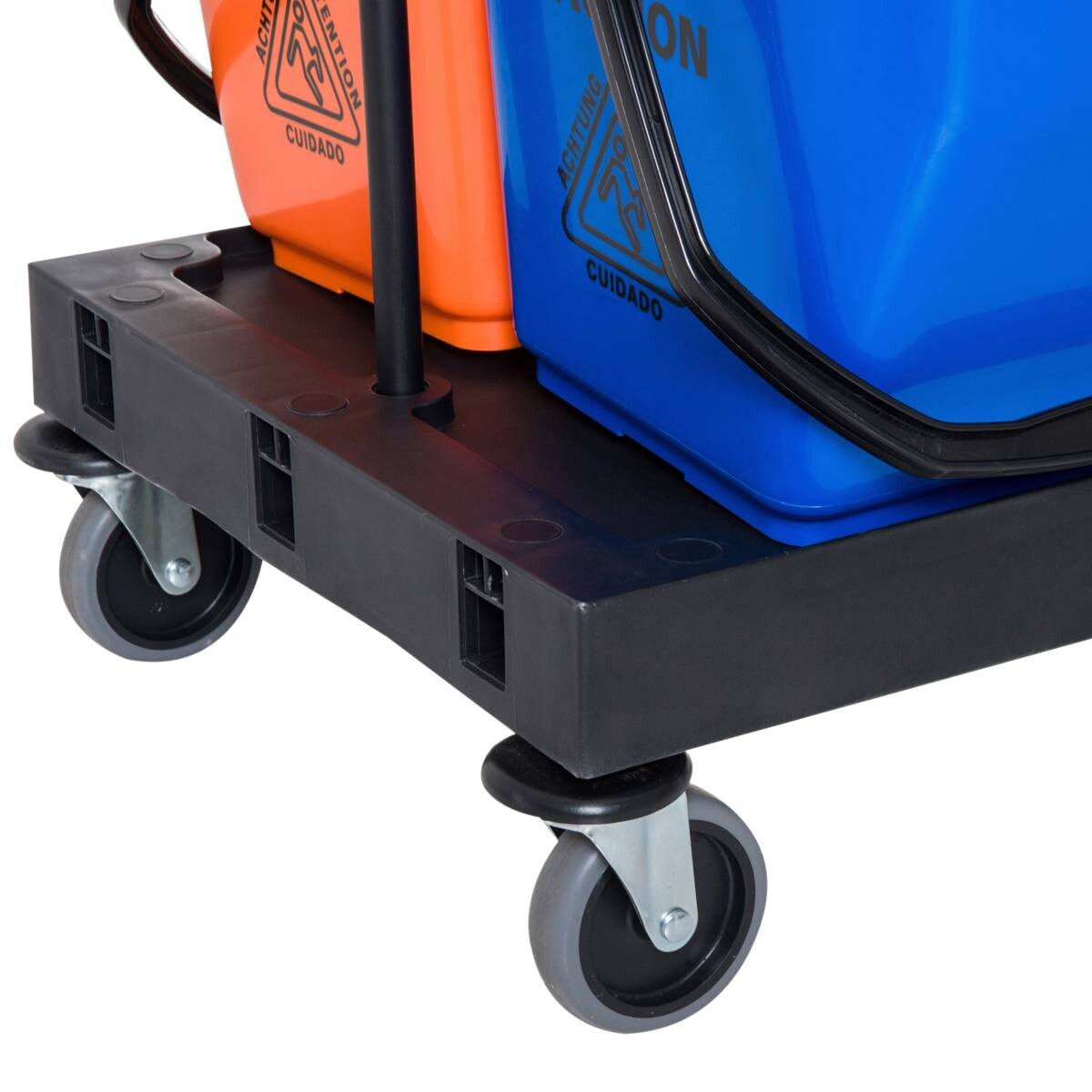 HOMCOM Putzwagen schwarz Metall B/H/L: ca. 63x103x111 cm