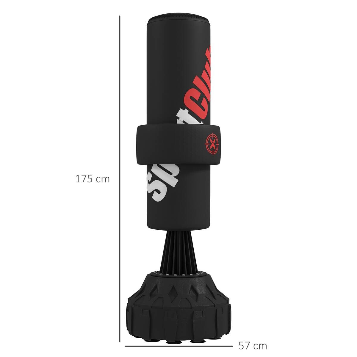 SPORTNOW Fitness-Zubehör schwarz Edelstahl B/H/L: ca. 57x57x175 cm