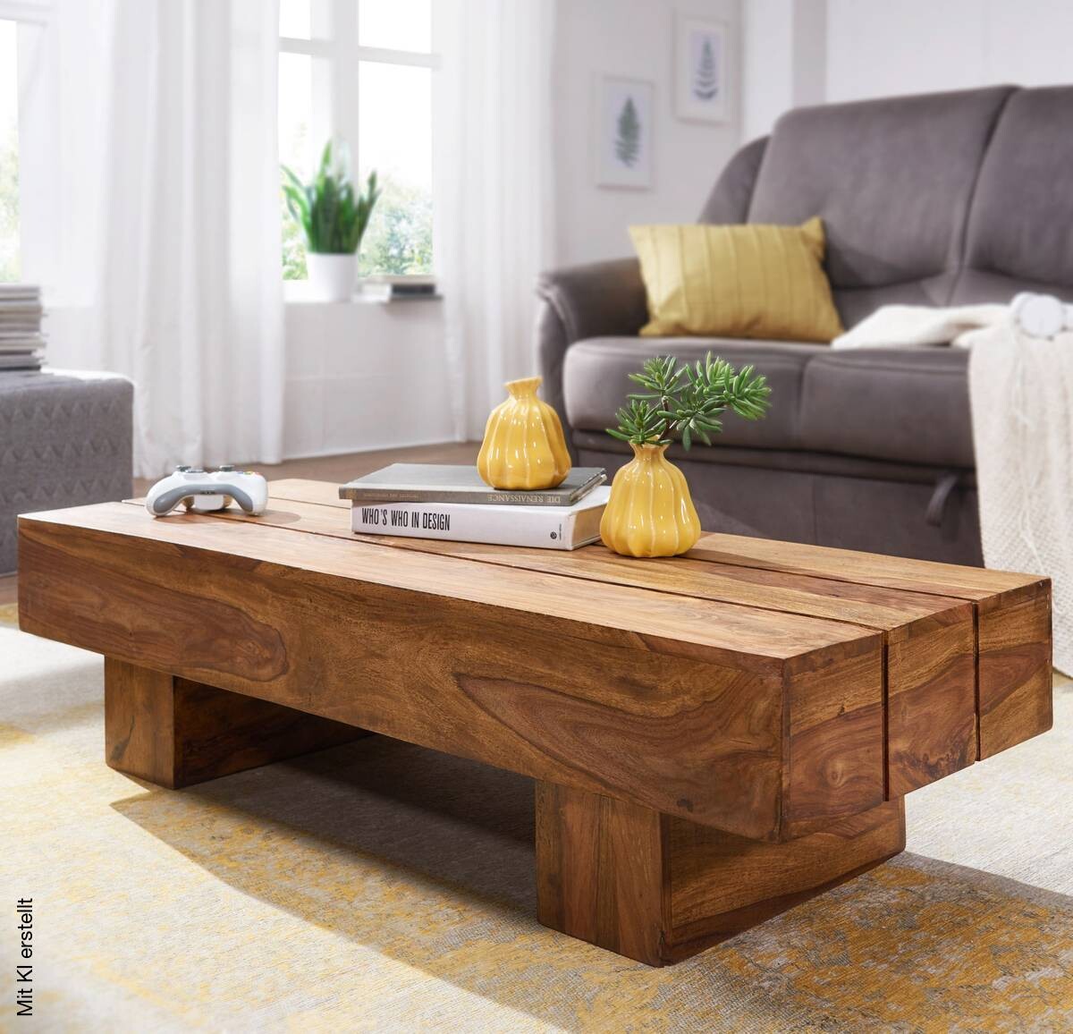 Couchtisch natur B/H/T: ca. 120x30x45 cm