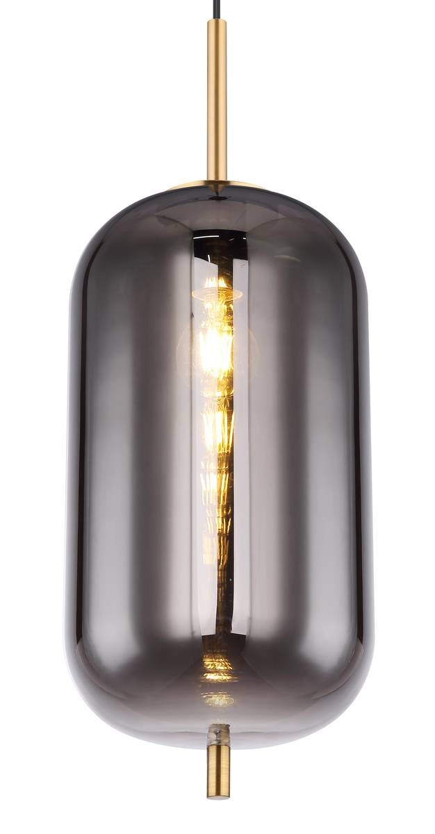 GLOBO Pendelleuchte messing Glas Metall H/D: ca. 120x22 cm 1 Brennstellen