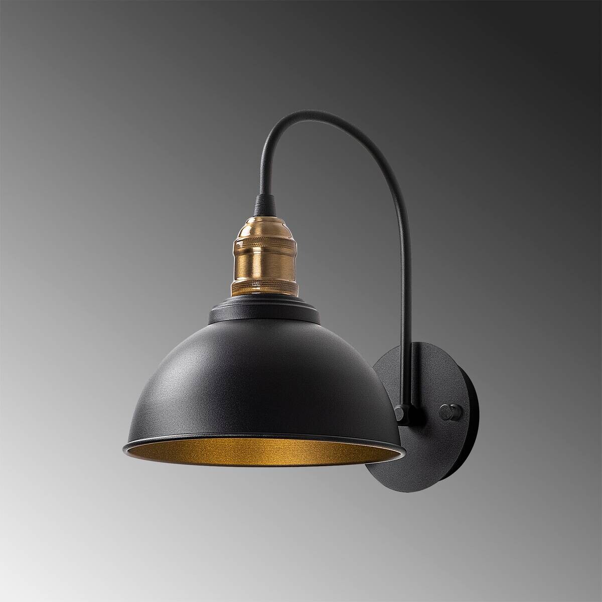 Opviq Wandleuchte Varzan schwarz bronze Metall B/H/T/L/D: ca. 27x36x27x27x27 cm E27 1 Brennstellen