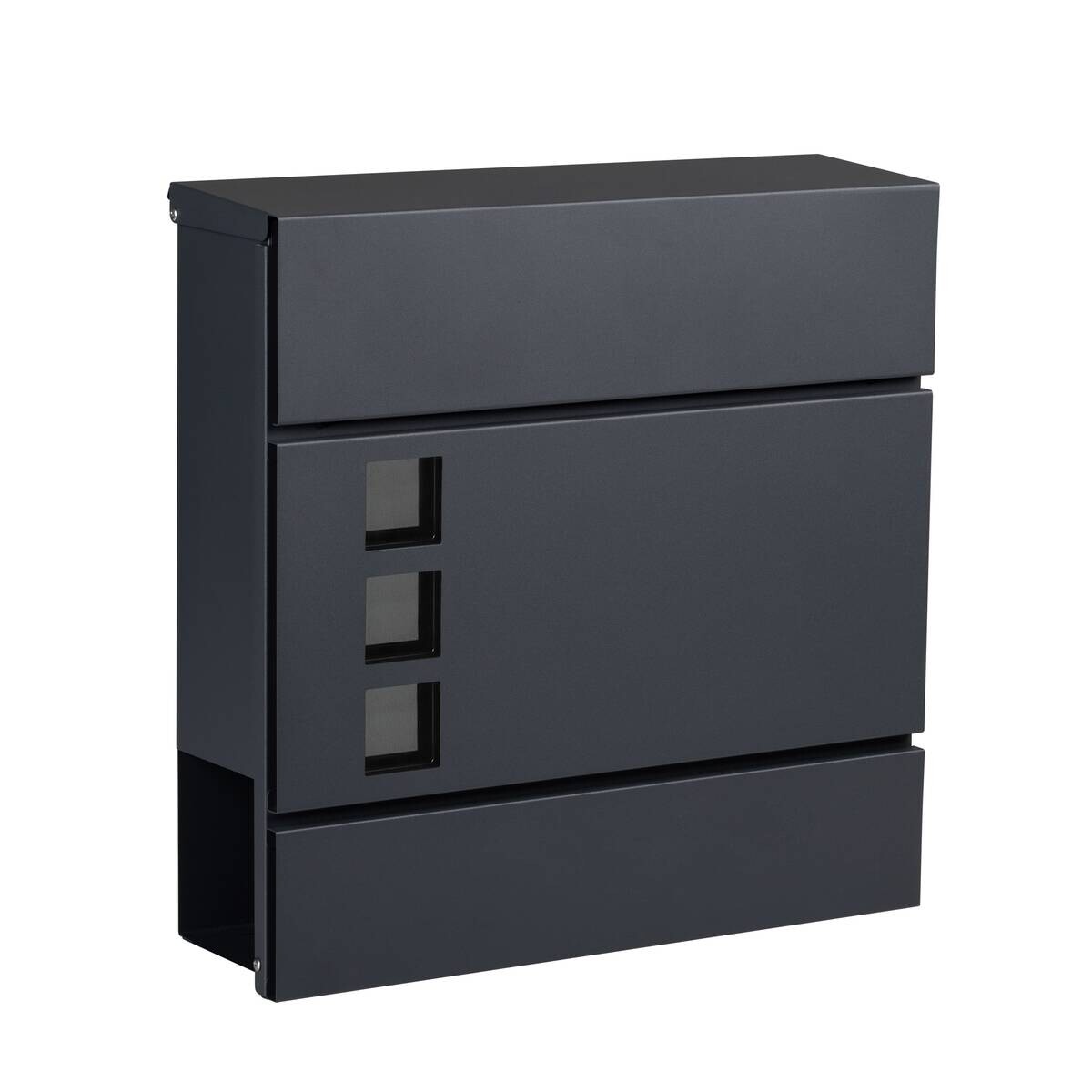 Briefkasten schwarz B/H/L: ca. 15,5x42x42,5 cm