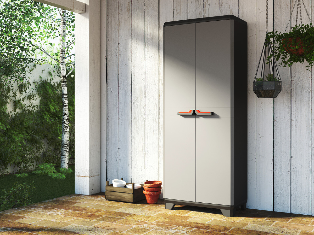 Keter Kunststoffschrank Stilo grau Kunststoff B/H/L: ca. 68x90x39 cm