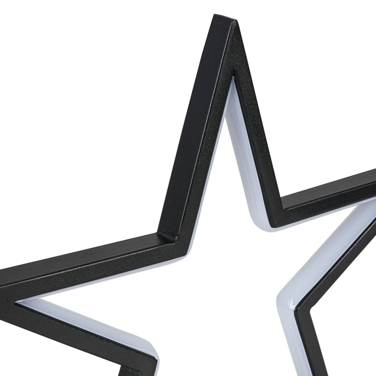 LED-Dekoleuchte Stella schwarz Metall B/T/L: ca. 33x5x32 cm