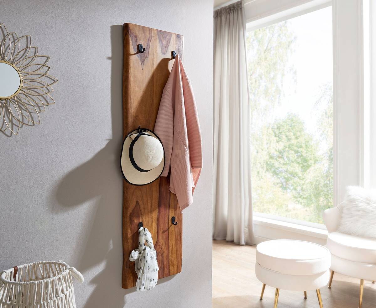 Wandgarderobe rosenholz Nachbildung B/H/T: ca. 40x140x7 cm