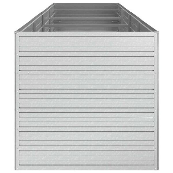 Garten-Hochbeet silber Stahl B/H/L: ca. 80x77x320 cm