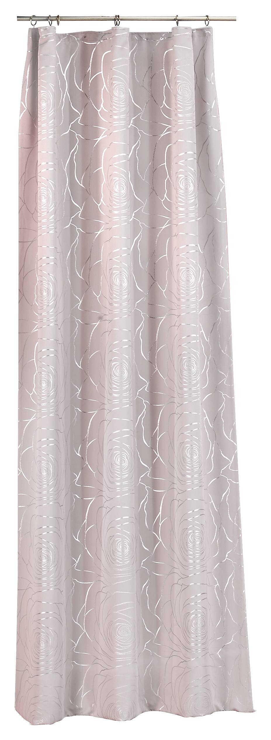 Home Essential Verdunklungsvorhang Roses silber B/L: ca. 140x245 cm