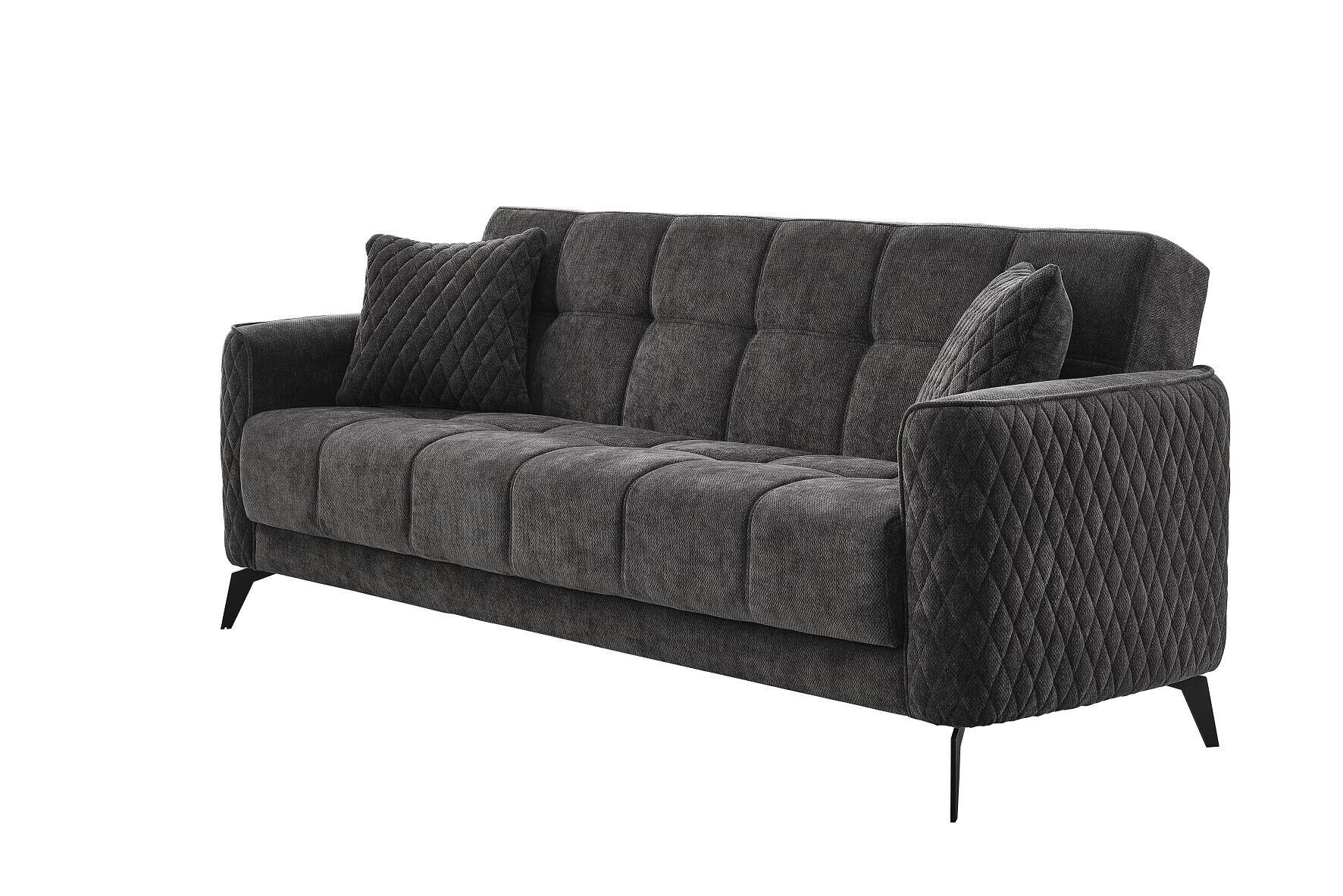 Sofa 3-2-1 Lendor grau Webstoff
