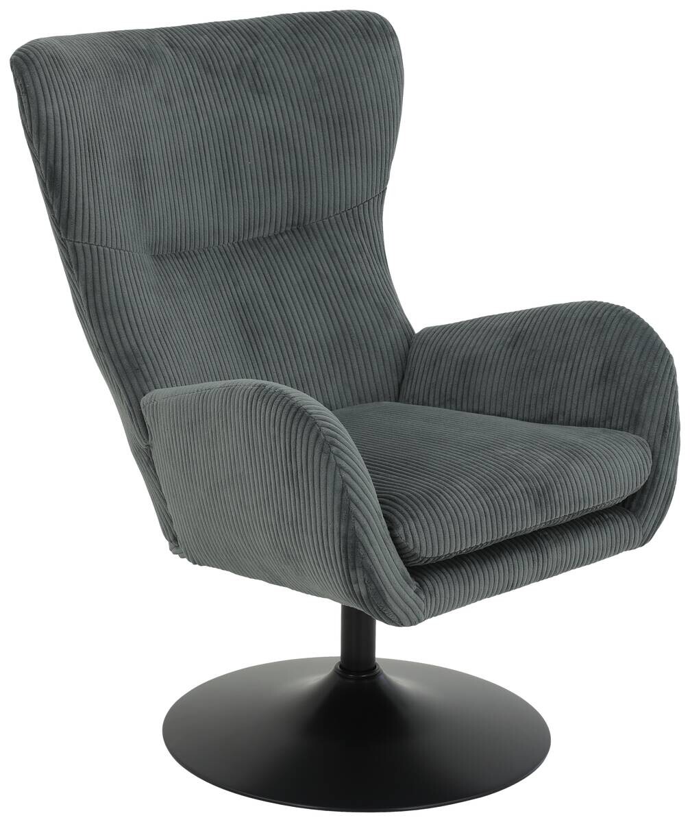 Sessel Samos dunkelgrau Microfaser B/H/T: ca. 72x96x81 cm