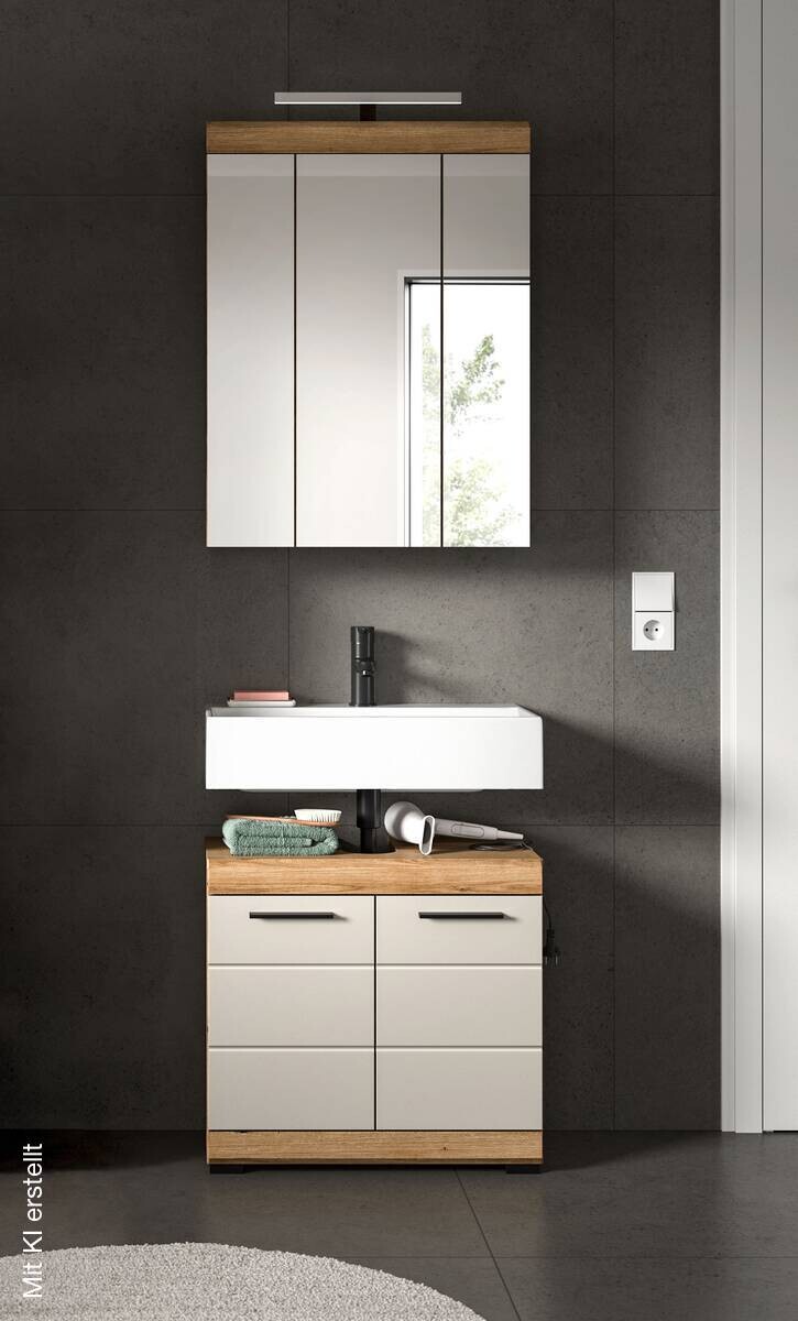 Badezimmer-Set Scout Evoke Oak Nachbildung Kaschmirgrau Nachbildung B/H/T: ca. 60x191x34 cm